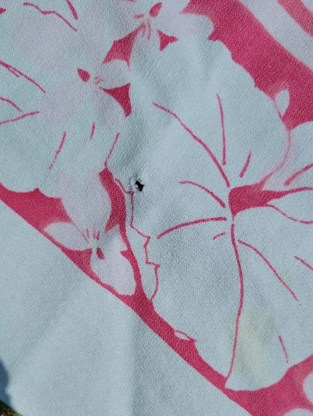 Vintage Cutter White and Pink Floral Tablecloth